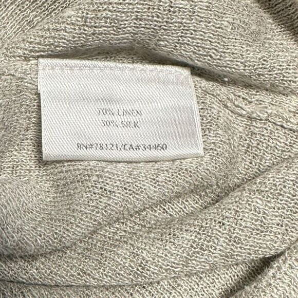 EILEEN FISHER Women’s Beige Textured Knit Linen Silk Blend Tank Top Size Small - Picture 4 of 5